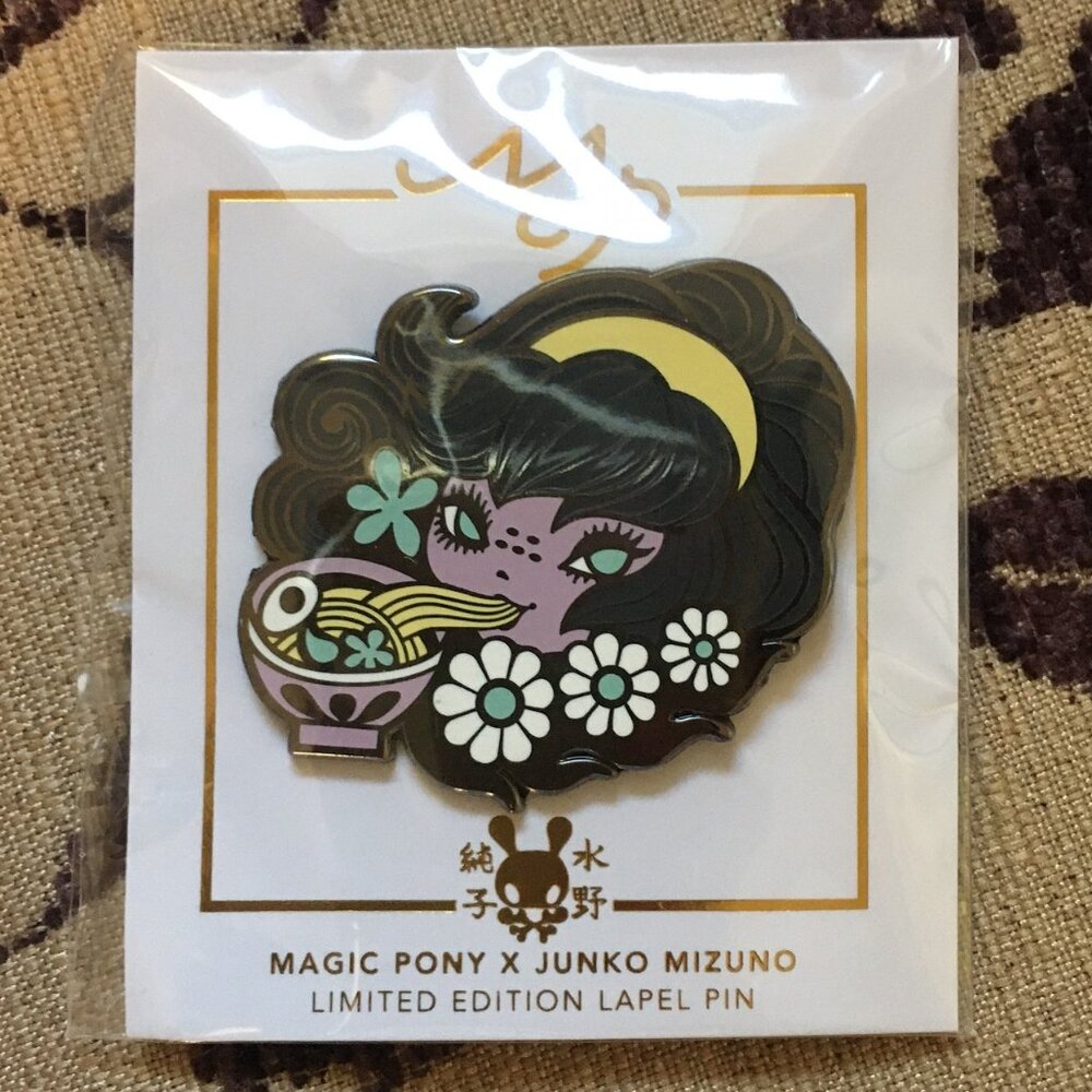 NWT Junko Mizuno Ramen Noodles Enamel Lapel Pin